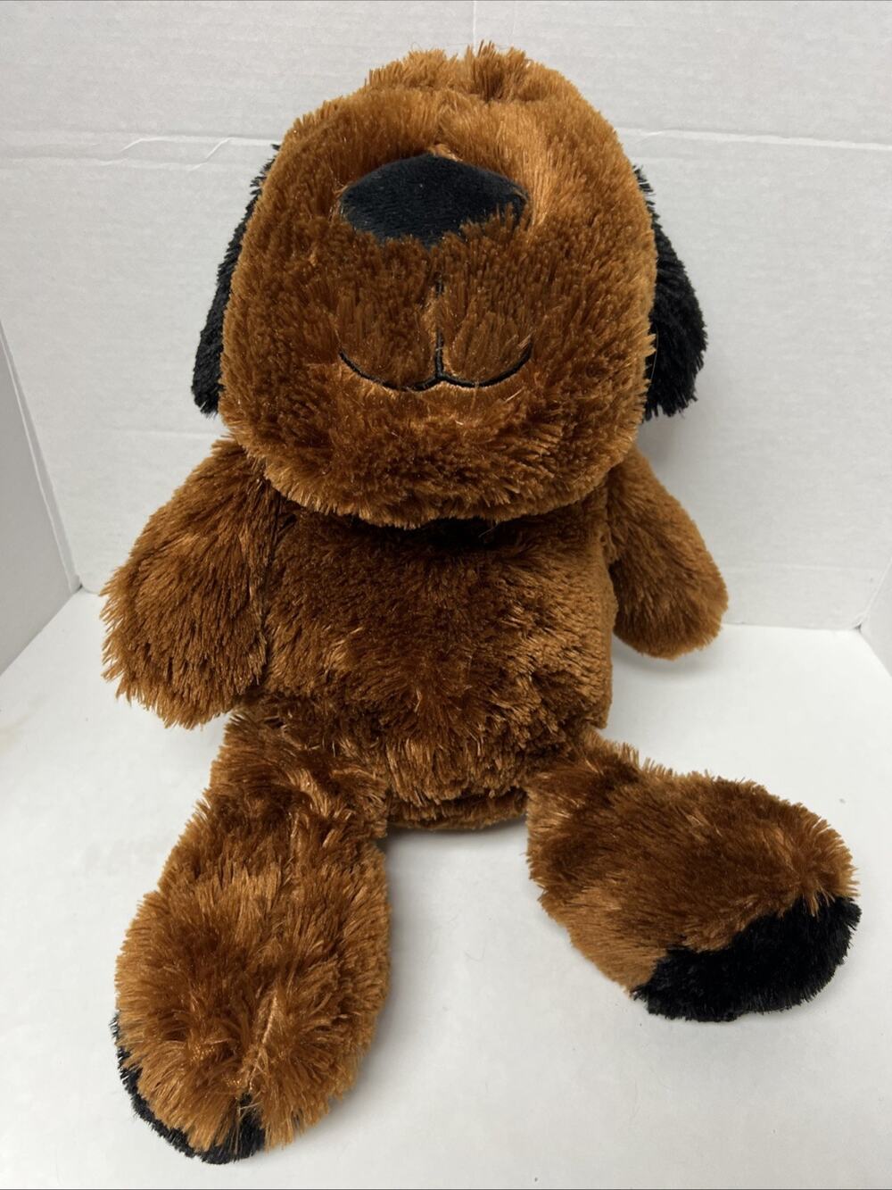 Spark Create Imagine Brown Puppy Dog Black Ears Feet Plush Stuffed Animal 20"